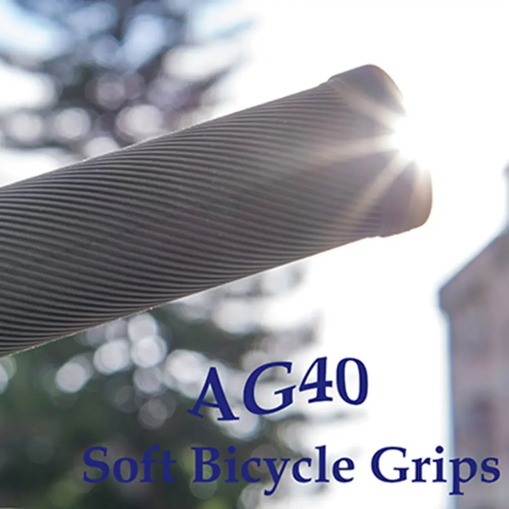 AG40 1 пара фиксированная Шестерня замок на Противоскользящий MTB горный велосипед руль ручки ударостойкие резиновые Упоры для рук на руль