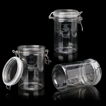 

Food Storage Jar With Air Tight Sealed Metal Clamp Lid For Milk Powder Kitchen