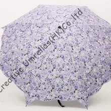 Листья лотоса зонты, УФ-защита, цветок печатных любителей зонтик, клены формы, 210 т черный серебряное покрытие, зонтик, складной