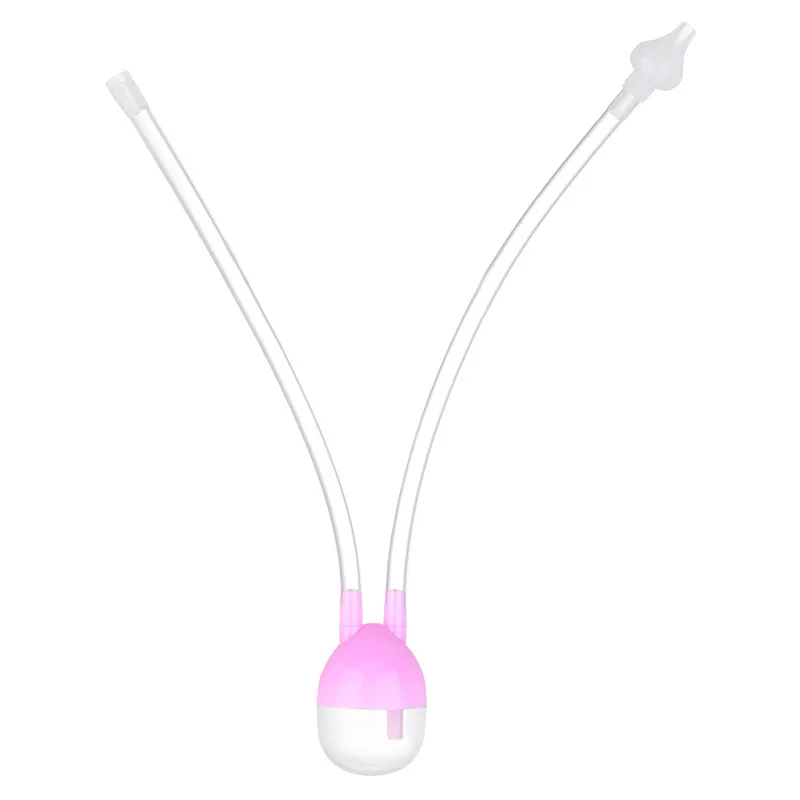 Новые носки для новорожденных Silcone вакуумный отсасывающий носовой аспиратор очиститель носа для младенцев Infantil нос aspirador носовых ходов для маленьких устройство для прочистки носа у новорождённых - Цвет: Pink