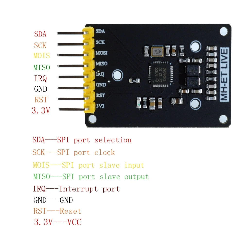 MINI RFID module RC522 Kits S50 13.56 Mhz 6cm With Tags SPI Write& Read for arduino uno 2560