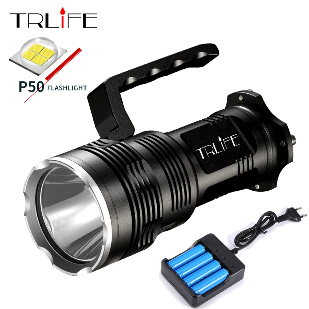 

8000Lums LED Lantern Searchlight XHP50 18650 LED Flashlight Torch Light Rechargeable Battery Aluminum Lamp Powerful FlashLights