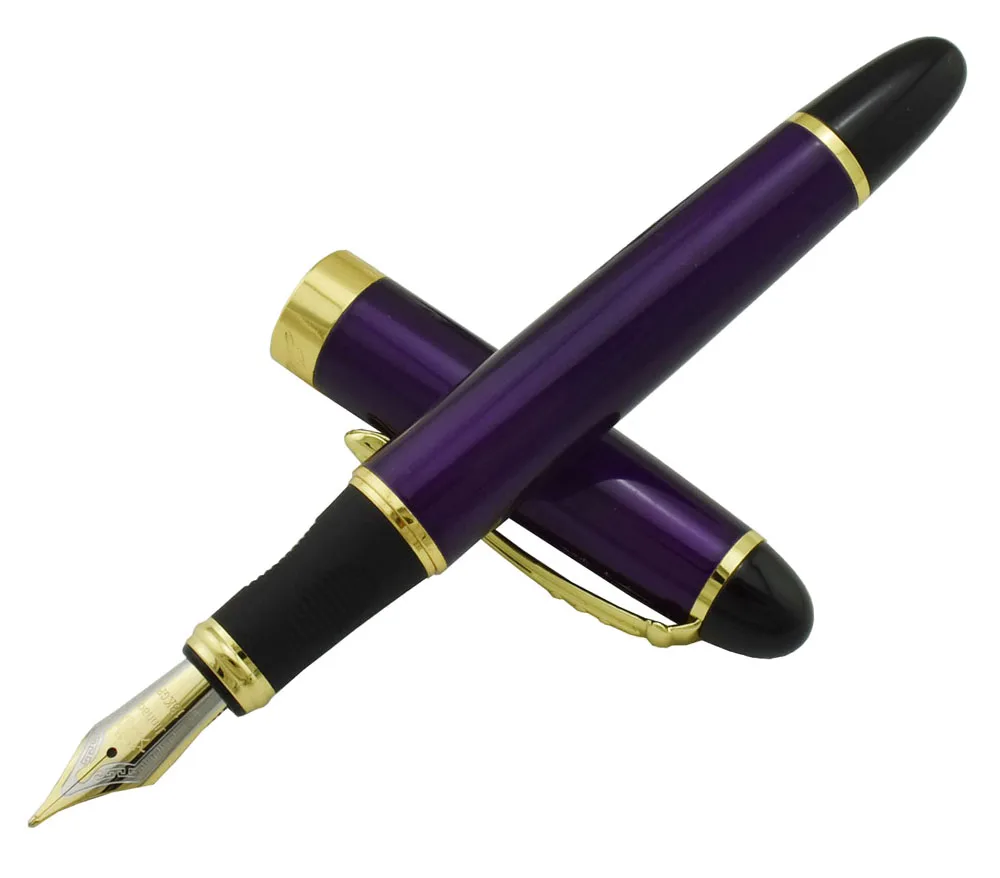 Jinhao X450 Metal Fountain Pen Purple/Blue/Prink/Red with Gold Clip Iridium 