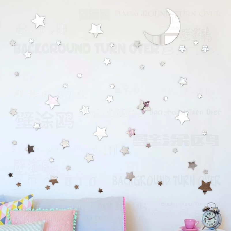 65 шт. зеркальные настенные наклейки R064|sticker for kids room|wall stickers kidsmirror wall |