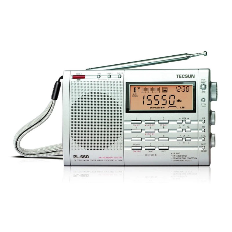 Красивый Звук Высокая Чувствительность Tecsun PL 660 FM AM MW SW Воздуха Радиодиапазоне