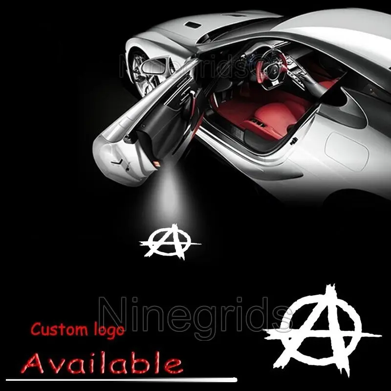 

Ghost Shadow Car Door Logo Led Laser PEACE ANARCHY FREEDOM SIGN Welcome Projector Light #2207