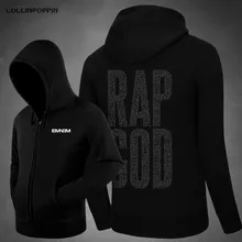 Рэп Бог Eminem Толстовки Флис Застегивать Кардиганы Новый 2017 Мужская Хип-Хоп Рэппер Толстовка Уличной Толстовка Бесплатная Доставка
