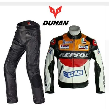 

2017 Fashion DUHAN motorcycle racing suits Jacket pants motorbike suits jackets pant trousers windbreaker clothes clothing of PU