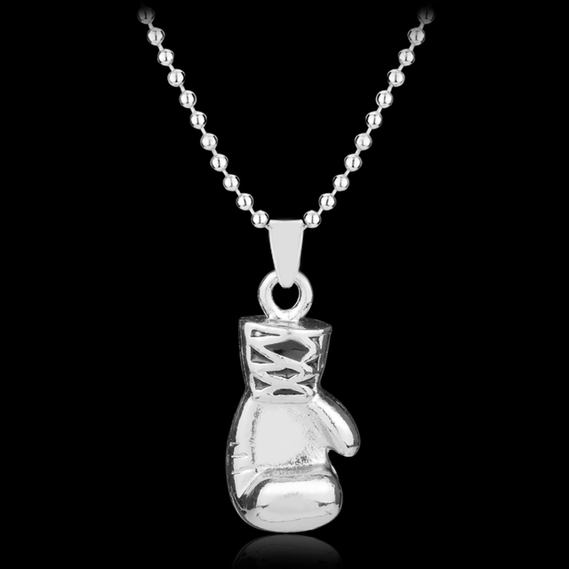 Men Necklace&Pendant Dorming Stainless Chain Pair Boxing Glove Chain Pendants Necklace Sport Fitness Jewelry Gift