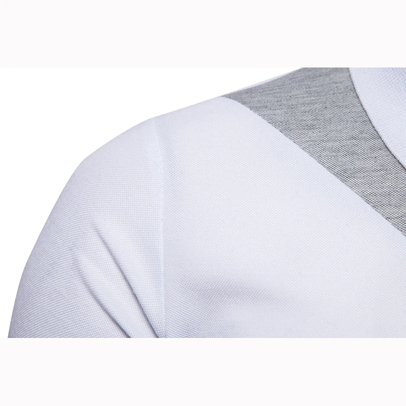 2018 New casual polo shirt men summer breathable fashion geometry patchwork pattern slim short sleeved polo Shirt EU/US size