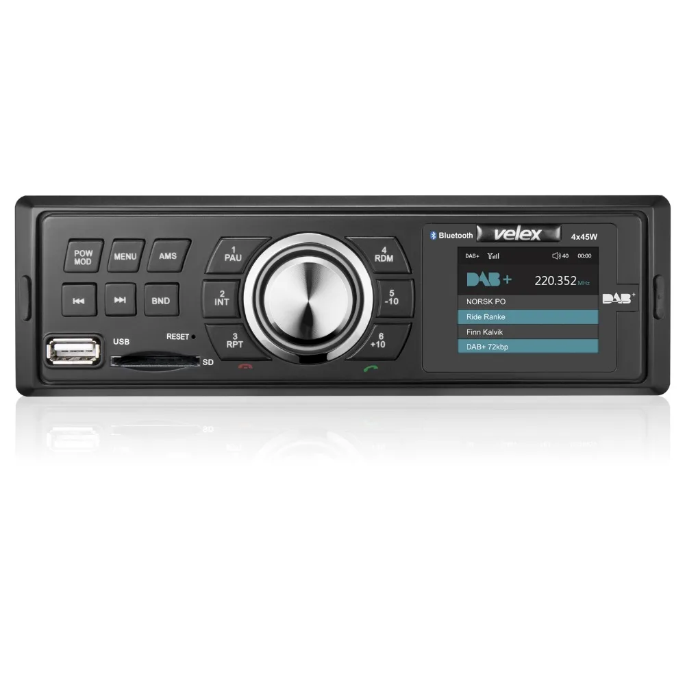 Автомобильный приемник DAB + потоковая передача аудио по Bluetooth выходная мощность