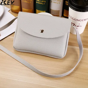 

ICEV brand new pu leather small women messenger bag mini coin purse and handbag ladies shoulder bags casual day clutch bolsos