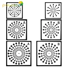 Многоразовые Мандала нажмите с силой так, Трафареты шаблоны для рисования инструментов для самостоятельного изготовления мебели Вуд, холст камни ткань стены искусства