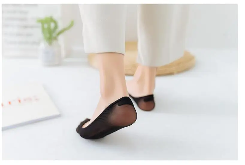 Новые летние тонкие носки половина висит Носки ice шелковые подвязки Носки стопы толстые износостойкие