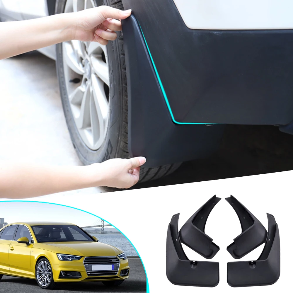 

For AUDI A4 B9 2016 2017 Car Front Rear Fender Flares Mud Flaps Splash Guards Auto Mudflaps Mudguards