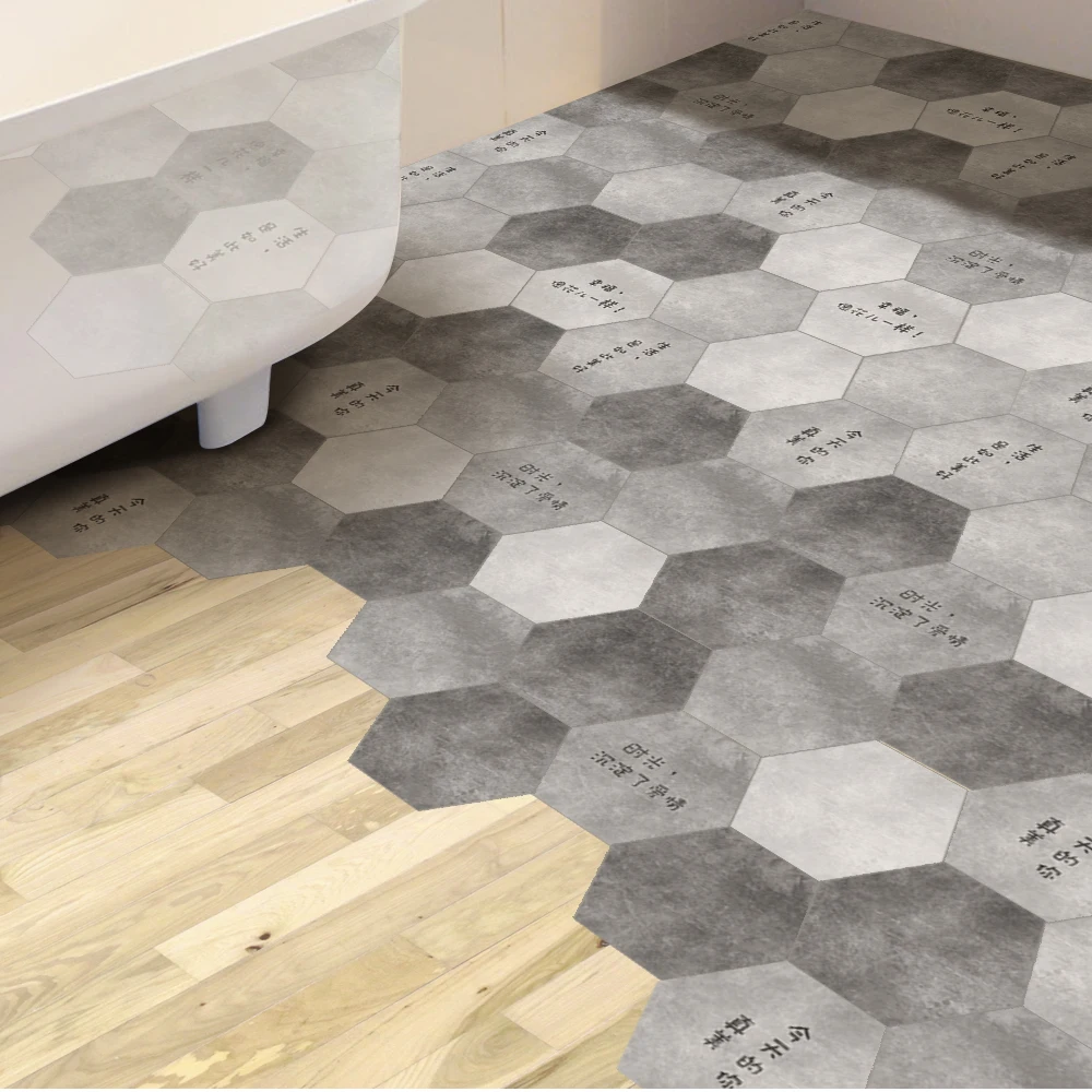 10 قطعة/المجموعة جديد للماء رمادي الطابق ملصقات جدار Pvc القابل للإزالة خلفيات ل الأرض المطبخ غرفة نوم معيشة المنزل الديكور