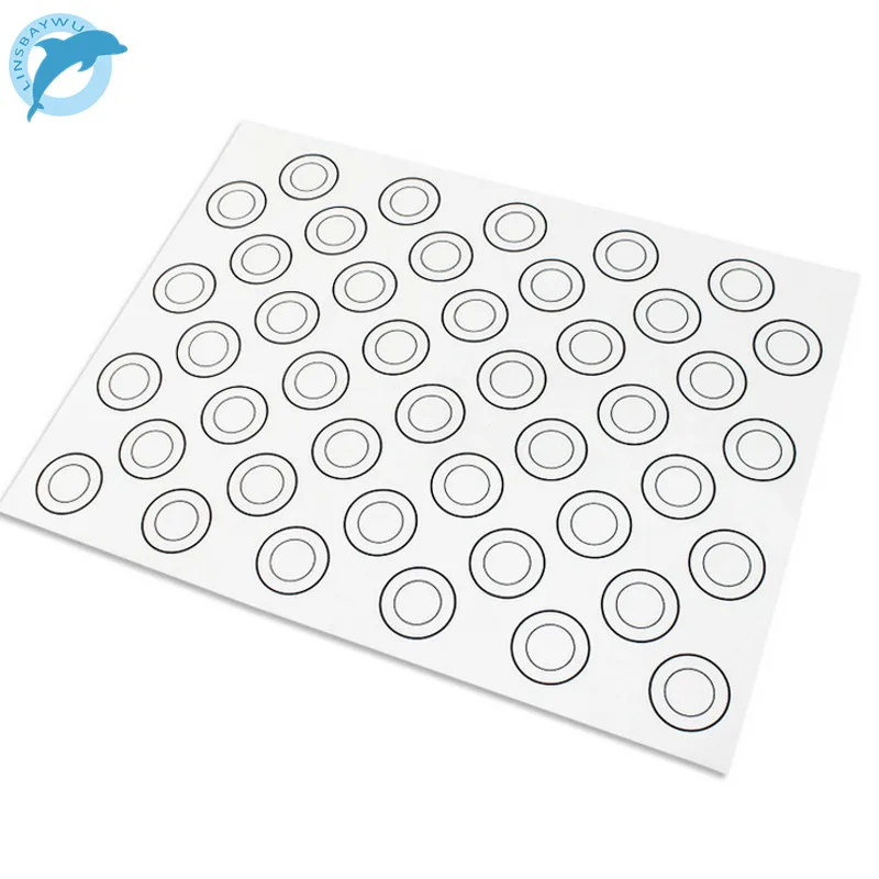 

LINSBAYWU Macaron Cake Baking Pastry Tools Rolling Dough Mat Silicone Baking Mat Pad Sheet