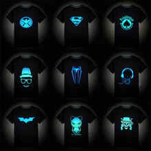 ¡Navidad 2018! Camiseta luminosa de manga corta para niños y niñas, camiseta de Superman Batman, camiseta para bebés y niñas, camisetas para niños