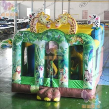 Safari slide inflatable bounce combo with free EN14960