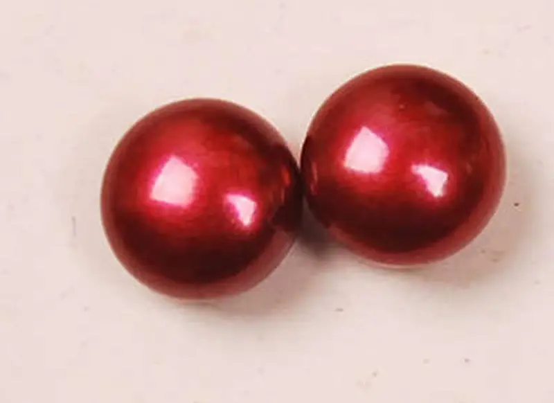 

hot sell new - Free shipping red 8-8.5mm Natural Akoya Pearl Earrings Silver Stud Earrings AAA