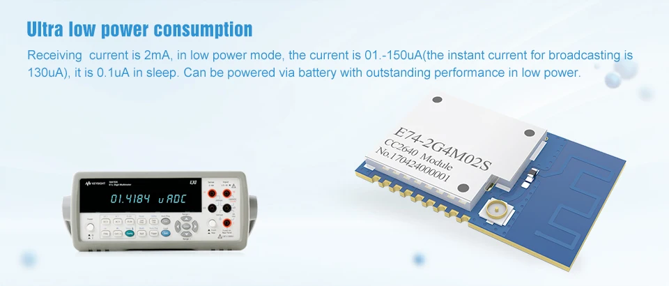 CC2640 2,4 ГГц E72-2G4M02S2B модуль Bluetooth беспроводной rf модуль IO порт низкой мощности 2dBm Bluetooth 4,2 2,4 ГГц приемник