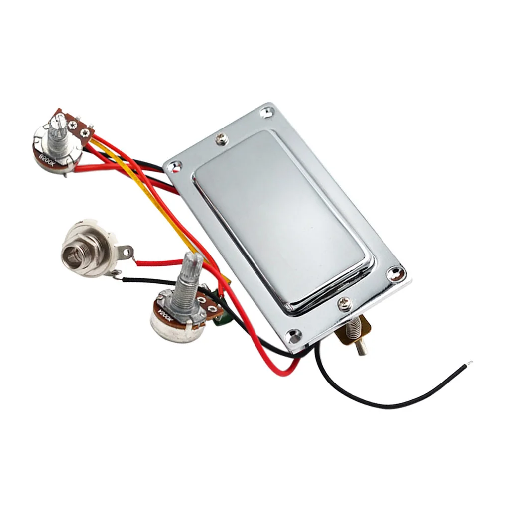 Electric Guitar Prewired Double Coil Humbucker Guitar Pickup Harness Kit with 500K Potentiometer Volume Tone Pots