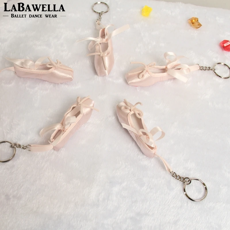 Kids Ballerina Mini Ballet Shoe Ballet Keychain  Gift Satin Pointe Shoes Key Ring Pink Dance shoes Ballet Bag Charm Chain DT009