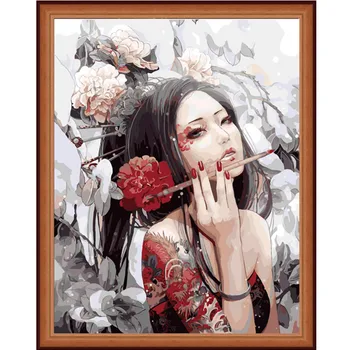 

Bewitching Girl Hand Made Paint High Quality Canvas Beautiful Painting By Numbers Surprise Gift Great Accomplishment