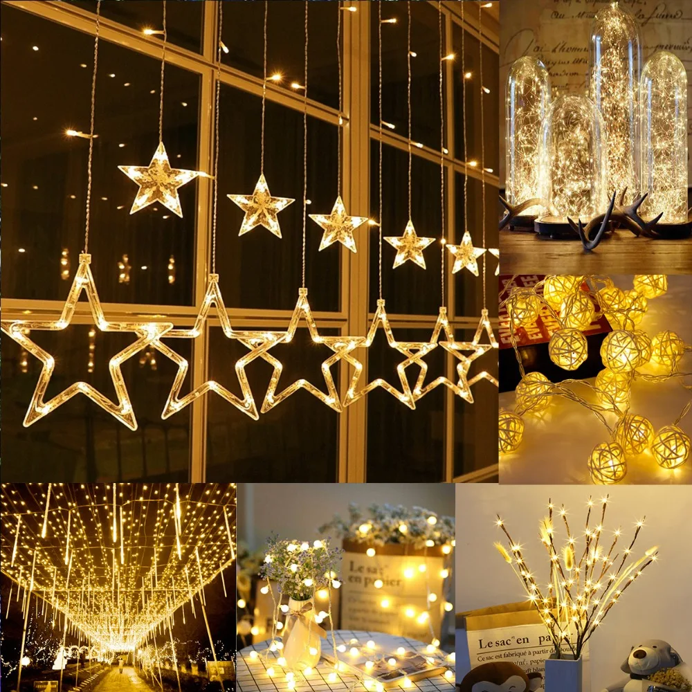 2019 Christmas String Light LED Ornaments Christmas Tree Decoration Outdoor Christmas Decor For ...