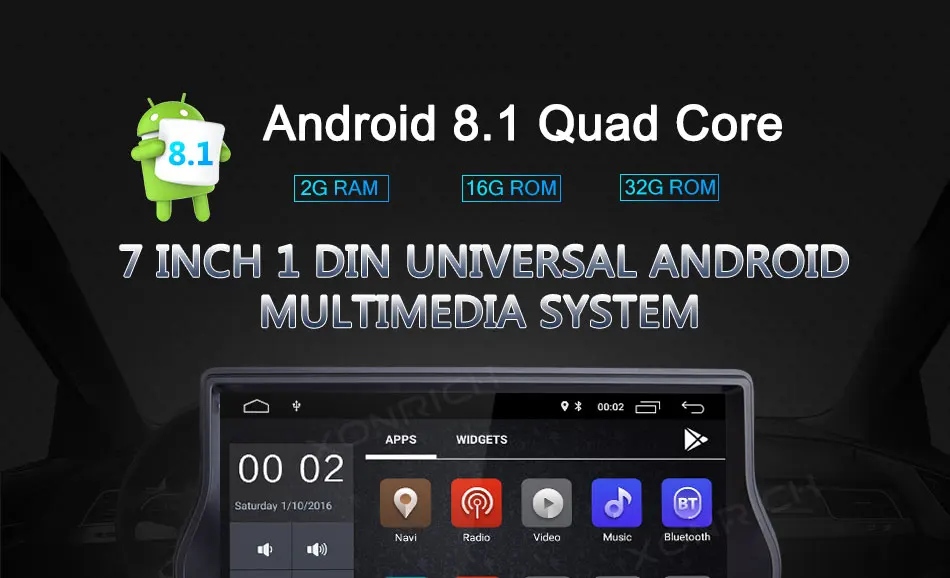 Flash Deal Xonrich Android 8.1 2G Car GPS For Lada Vesta Radio Stereo Navigation Audio Multimedia NO DVD Player Head Unit Wifi 4G SWC OBD2 0