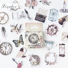 Mini papier autocollant gothique vintage, étiquette autocollante kawaii, décoration artisanale, pour journal intime, scrapbooking, planificateur, DIY bricolage, 46 pièces/lot