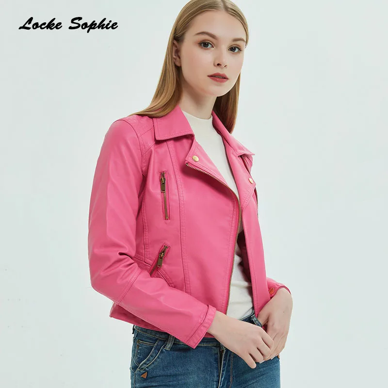 Women's Plus size short jacket blazers 2019 Autumn PU leather Splicing faux fur Slim fit Jacket ladies Skinny locomotive blazers