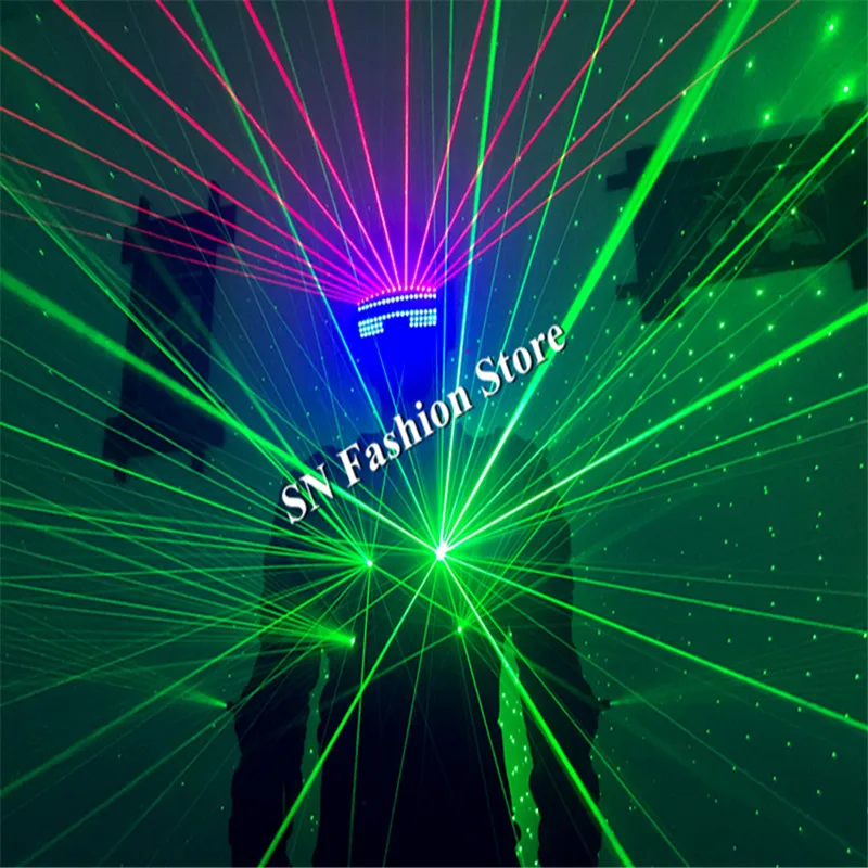 

T826-1 Laser costumes Green light dj dance laser man wears discoparty laser gloves led mask ballroom dance led costumes clothing