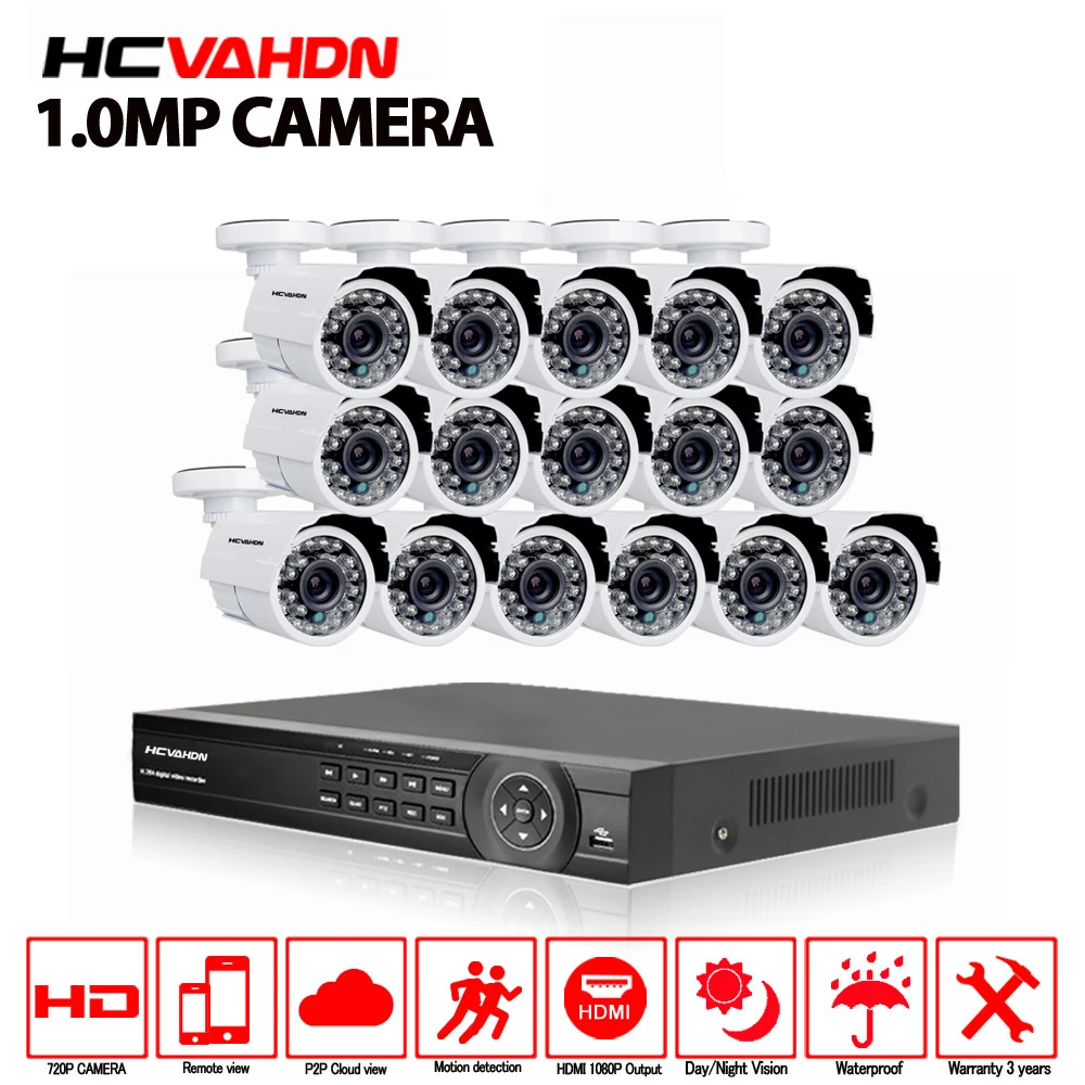 Система видеонаблюдения 16 каналов HDMI 1080P 1080 TVL IR 720P|nvr kit|dvr kitcctv dvr kit |