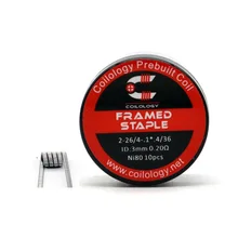 Newest Coilology Pre-Built Coil Framed Staple Ni80 Coils DIY Heater Wire Electronic Cigarette RDA RBA RDTA Newest Coilology Pre-Built Coil Framed Staple Ni80 Coils DIY Heater Wire Electronic Cigarette RDA RBA RDTA