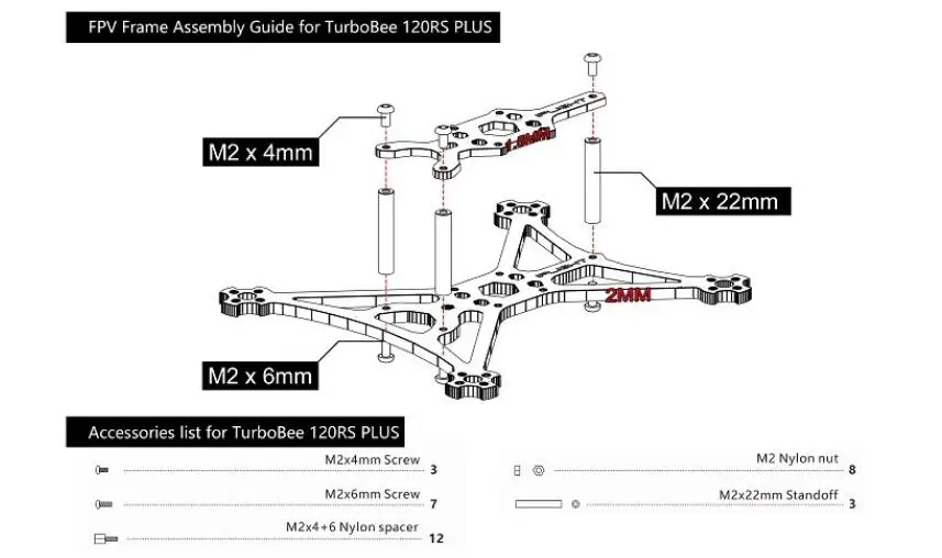 IFlight TurboBee 120RS PLUS 120 мм Колесная база 2 мм/3 мм Нижняя плата FPV комплект гоночной рамы для радиоуправляемого дрона Tinywhoop Cinewhoop