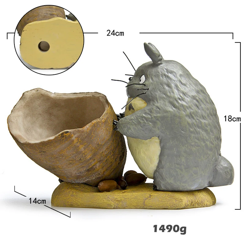 Большой мультяшный МИЛЫЙ Тоторо цветочный горшок домашний декор смола креативные поделки плантаторы DIY Домашний офис сад суккулент горшок для растений - Цвет: 10
