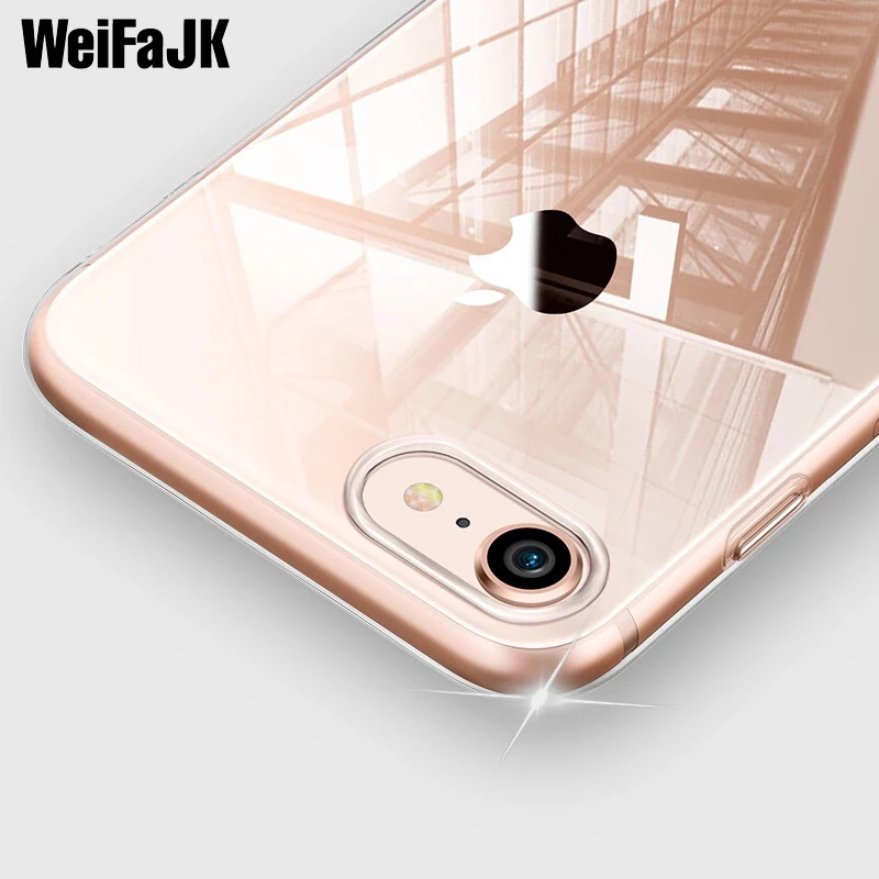 

WeiFaJK Soft TPU Transparent Case For iPhone 8 7 6 6s 5s Cases Ultra Thin Clear Silicone Cover For iPhone 8 7 6 6s Plus X Case