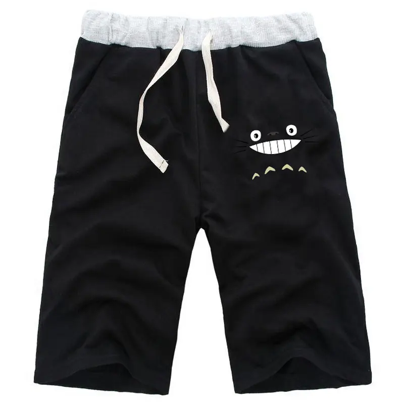 Аниме Тоторо прямые шорты по колено хлопок повседневные Фитнес Пляж короткие брюки спортивные брюки с карманами Косплей Athleisure брюки