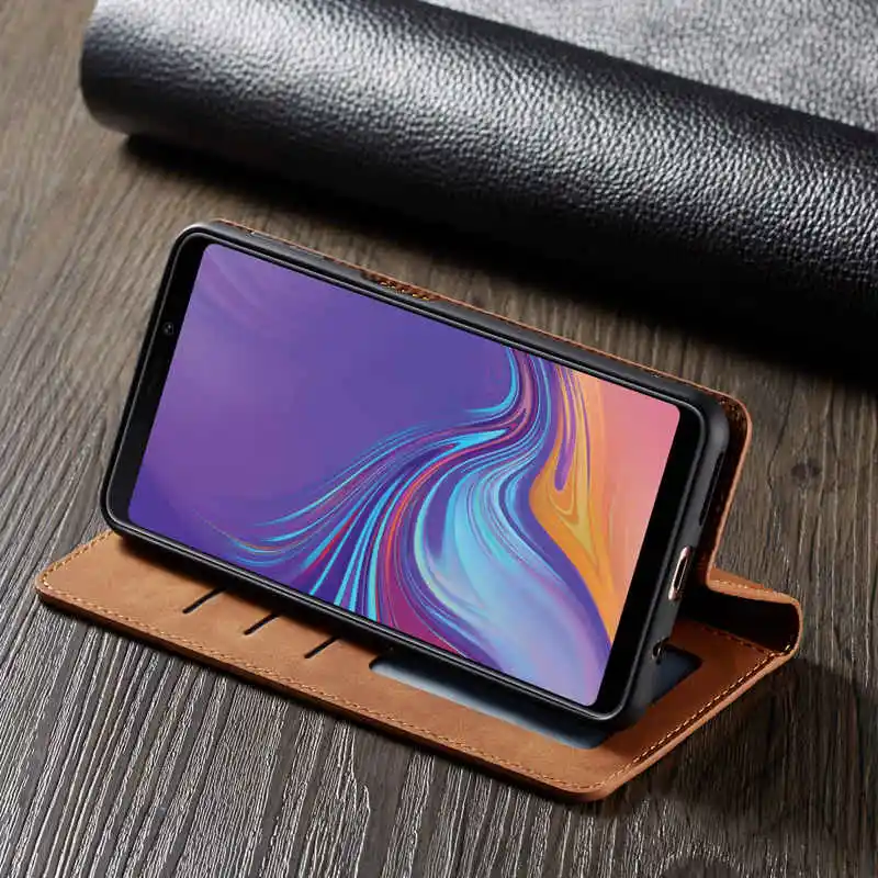 Кожаный чехол для Samsung Galaxy A50 блестящая защита с магнитной застежкой A30 A70 Fundas