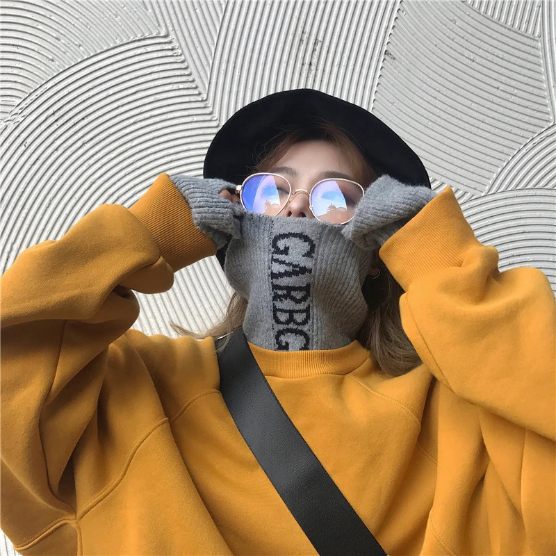 3 цвета Mihoshop Ulzzang Корейская женская модная одежда с надписью Свободные Шерстяные