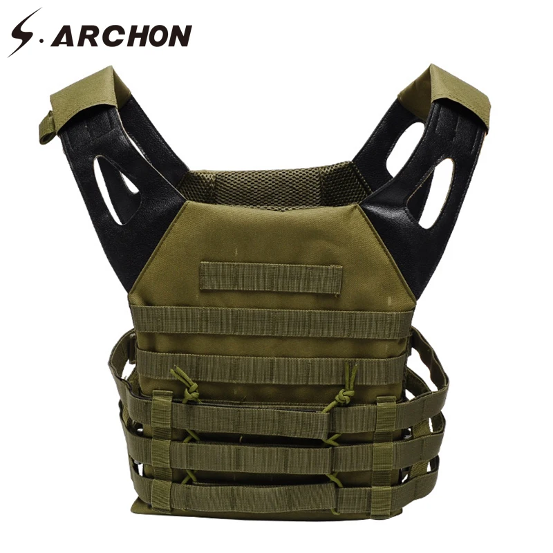 

S.ARCHON US Army Special Force Tactical Vest Men Quick Dry Breathable Paintball Military Vest Male Molle Airsoft Camouflage Vest