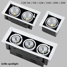 Led желчи свет COB двуглавый прожекторы решетка прожекторы Single Head два три головы 3w12w30w площадь мебель магазин лампы