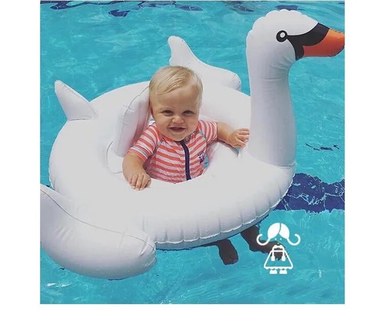 Crianças anel da nadada anel da nadada flamingo cisne branco crianças montar bonito anel de assento de bebê