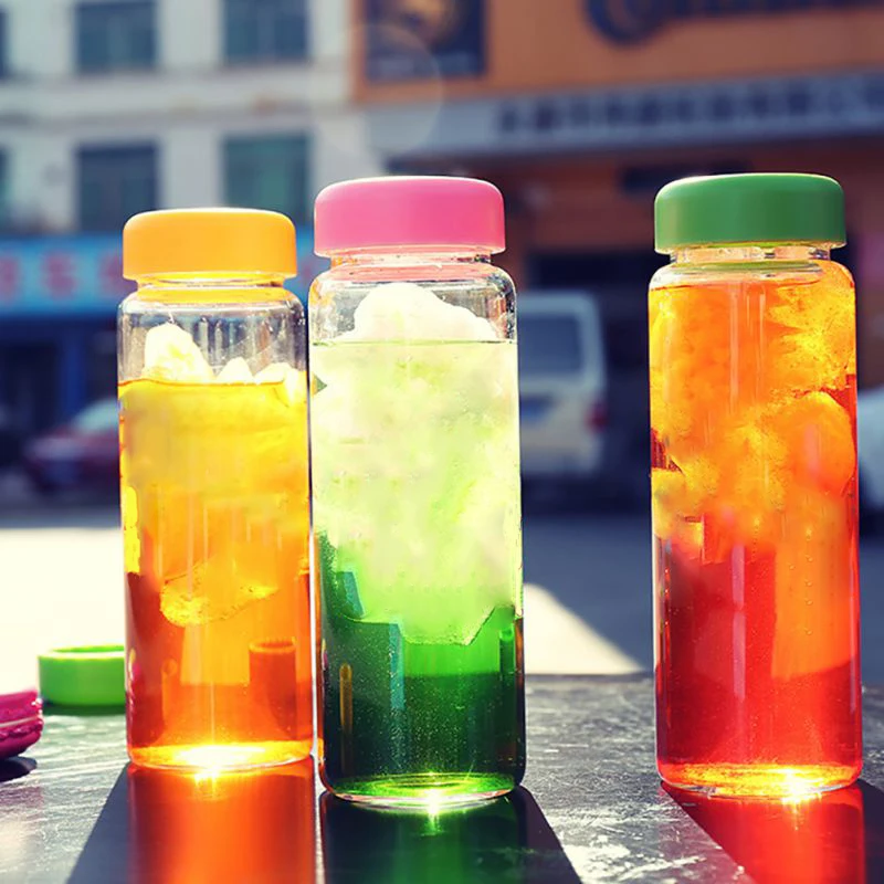 

500ml Plastic Water Bottle Portable Leakproof Thermoplastic Cute Sports Outdoor Running Camping Hiking Student Gift