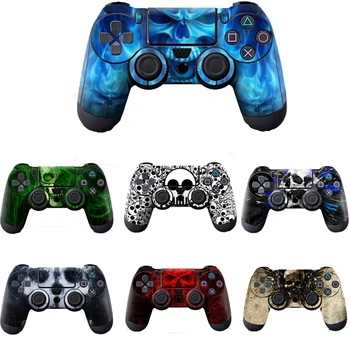 

Blue Skull Protective Sticker Cover For PS4 Controller Vinyl Skin For PlayStation4 joypad Decal For Sony PS4 gamepad Accessories