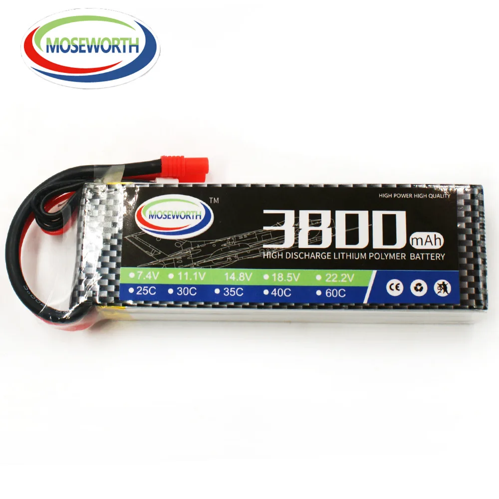 Lipo аккумулятор 22,2 V 6S 3800mAh 60C для радиоуправляемого вертолета квадрокоптера автомобиля дрона самолета радиоуправляемые игрушки литий-полимерная батарея