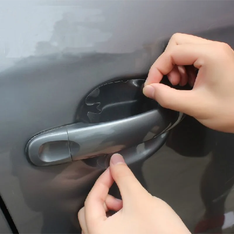 

4pcs/pack Handle exterior automotive Scratches Shakes Protector Films Handle Stickers Transparent Door Handle Protection Film