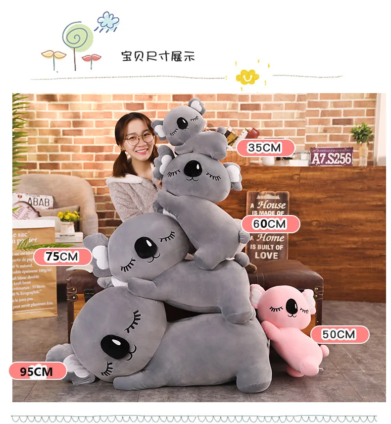 Soft Sleeping Koala Plush Toy