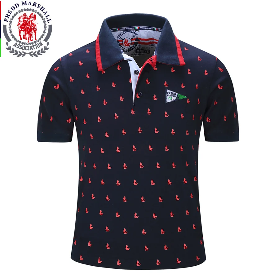 2017 New Brands Mens Printed POLO Shirts Brands 100 Cotton Short